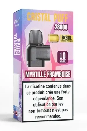Prix Choc Cartouche Cristal Puff 28K Myrtille Framboise - Cristal Puff
