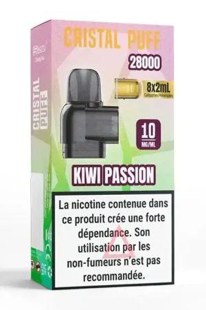 Soldes Cartouche Cristal Puff 28K Kiwi Passion - Cristal Puff