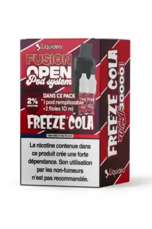 Achat Immédiat Cartouche Fusion Open Pod System Vide + 2x10ml 20mg Liquideo