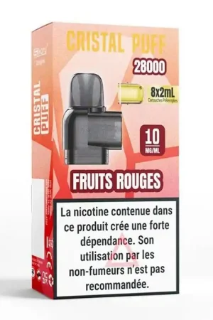 Livraison Gratuite Cartouche Cristal Puff 28K Fruits Rouges - Cristal Puff