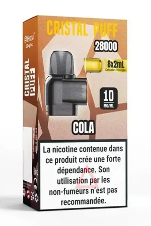 Cartouche Cristal Puff 28K Cola - Cristal Puff Petit Prix
