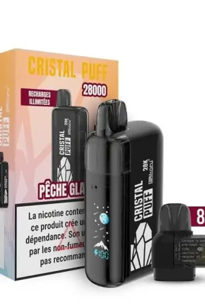 Cristal Puff 28K Pêche Glacée - Cristal Puff Meilleure Vente