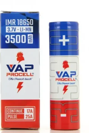 Accu 25A 18650 3500mah IMR Vap Procell Super Prix