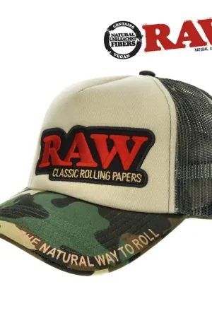 Livraison Express CASQUETTE RAW TRUCKER CAMO AND TAN