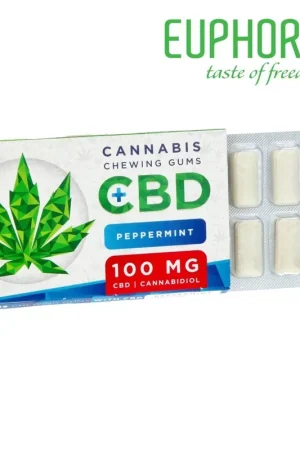CHEWING GUM EUPHORIA CANNABIS PEPPERMINT 100MG CBD Super Prix