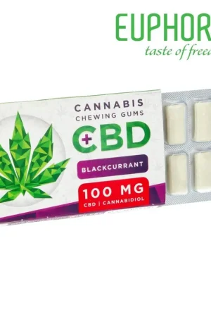 Promotion Saisonnière CHEWING GUM EUPHORIA CANNABIS BLACKCURRANT 100MG CBD