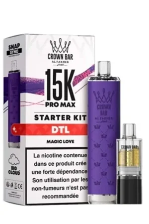 Puff Crown Bar Pro Max 15K Magic Love - Al Fakher Dernier Modèle