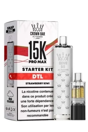 Puff Crown Bar Pro Max 15K Strawberry Kiwi - Al Fakher Livraison Express