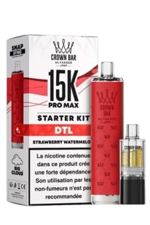 Retour Gratuit Puff Crown Bar Pro Max 15K Strawberry Watermelon - Al Fakher