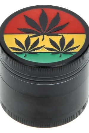 GRINDER NASS BLACK LEAF RASTA BLACK 40MM Must-Have