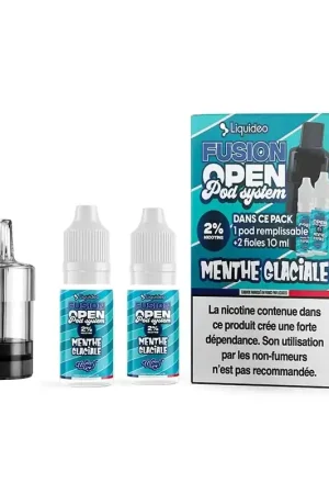Cartouche Menthe Glaciale 30K Wpuff Fusion Open Pod System - Liquideo Super Prix