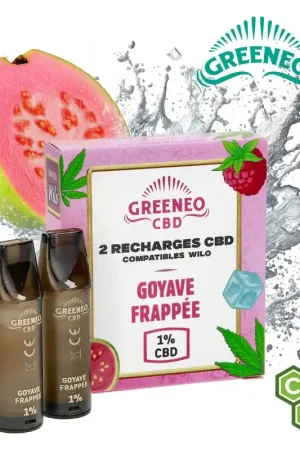 Haute Qualité RECHARGES CBD POUR GREENEO X WILO GOYAVE FRAPPEE PAR 2