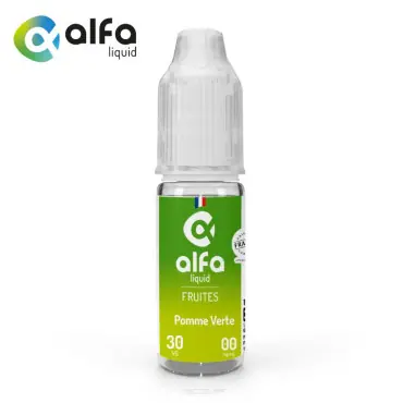 E-liquide Pomme Verte Alfaliquid 10ml Promotion Saisonnière