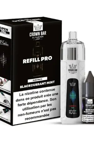 Satisfait Ou Remboursé Puff Crown Bar Refill Pro Blackcurrant Mint - Al Fakher