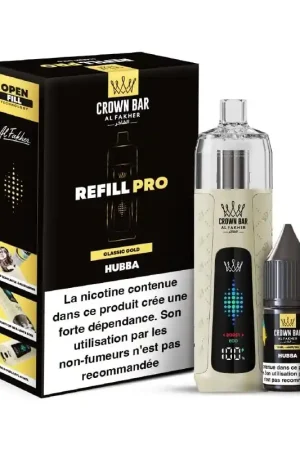 Puff Crown Bar Refill Pro Hubba - Al Fakher Prix Cassé