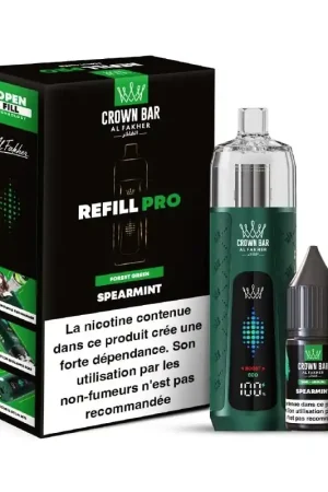 Puff Crown Bar Refill Pro Spearmint - Al Fakher Expédition Rapide