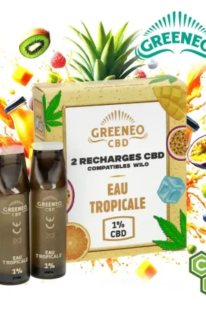 RECHARGES CBD POUR GREENEO X WILO EAU TROPICALE PAR 2 Vente Directe