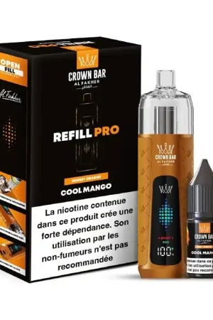 Puff Crown Bar Refill Pro Cool Mango - Al Fakher Acheter Direct