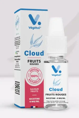 Authentique Végétol Cloud Fruits Rouges, E Liquide sans Propylène Glycol