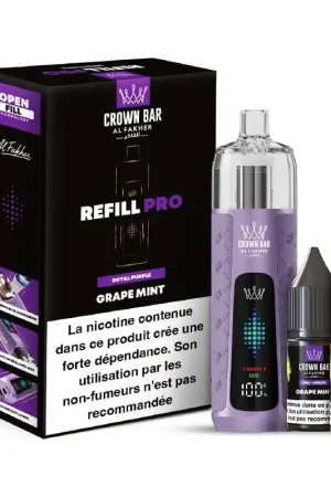 Commander Maintenant Puff Crown Bar Refill Pro Grape Mint - Al Fakher