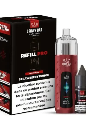 Solde Puff Crown Bar Refill Pro Strawberry Punch - Al Fakher
