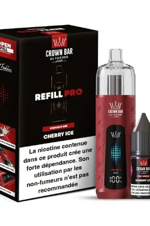 Puff Crown Bar Refill Pro Cherry Ice - Al Fakher Prix Cassé