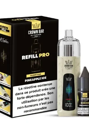 Puff Crown Bar Refill Pro Pineapple Ice - Al Fakher Achat Immédiat