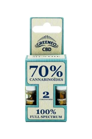 Cartouches CBD Menthe 70 % x2 - Greeneo Top Vente