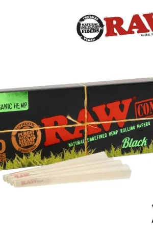 CONE RAW BLACK ORGANIC 8CM PAR 20 Offre Spéciale