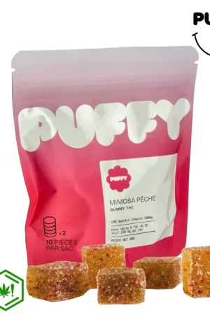 GUMMIES PUFFY YUMMY MIMOSA PECHE CBD 250MG - DELTA 9 250MG Livraison Gratuite
