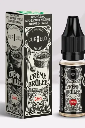 Dernier Modèle E-liquide Curieux E-Liquide saveur Crème Brûlée