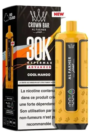 Puff Crown Bar HyperMax Advanced 30K Cool Mango - Al Fakher Promotion Saisonnière