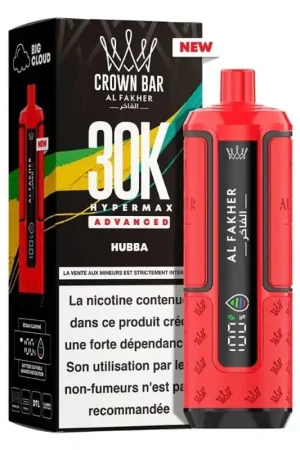 Puff Crown Bar HyperMax Advanced 30K Hubba - Al Fakher Populaire