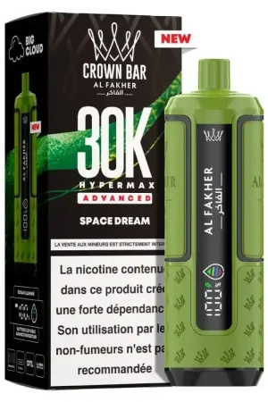 Vente Directe Puff Crown Bar HyperMax Advanced 30K Space Dream - Al Fakher
