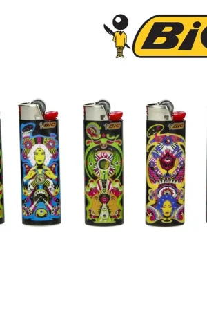 Pas Cher BRIQUET BIC PSYCHEDELIC ROCK X5