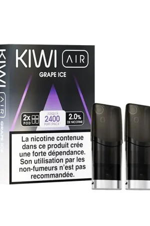 Cartouches pré-remplies Kiwi Air Grape Ice - Kiwi Vapor Nouvelle Collection