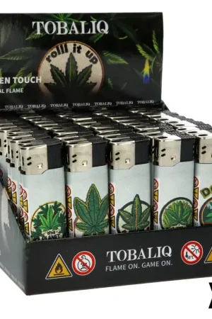Nouvelle Collection BRIQUET ELECTRONIQUE TOBALIQ GREEN TOUCH LEAF X50
