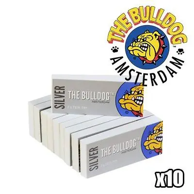 FILTRES CARTON THE BULLDOG LARGE SILVER PAR 10 Solde