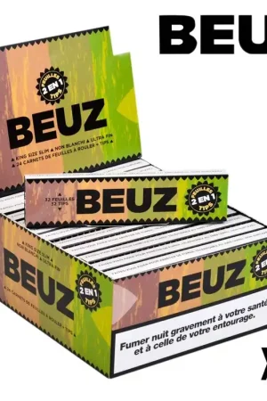 Acheter En Ligne FEUILLE A ROULER BEUZ BROWN SLIM 2 EN 1 X24
