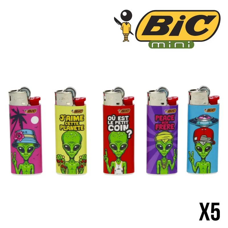 BRIQUET BIC MINI COOL ALIEN X5 Satisfait Ou Remboursé