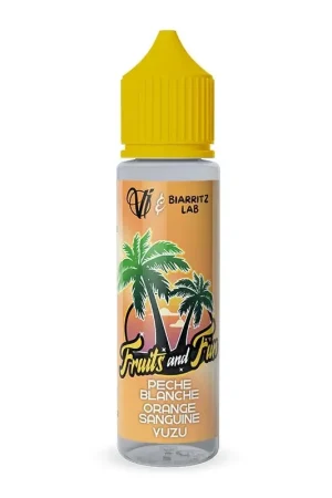 Prix Bas Pêche Blanche Orange Sanguine Yuzu 50 ml - Vape Institut x Biarritz Lab