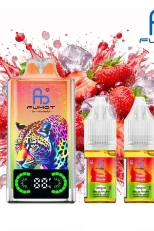 PUFF FUMOT LEOPARD FRAISE GLAC\\u00c9E 20MG 40000 PUFFS Paiement Sécurisé