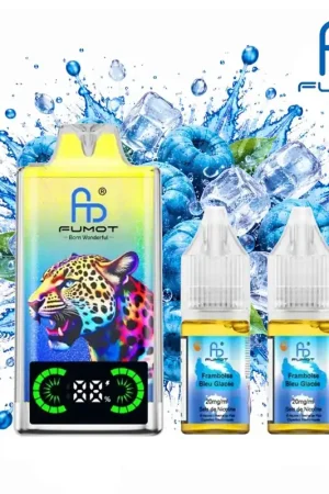 Offre Du Jour PUFF FUMOT LEOPARD FRAMBOISE BLEUE GLAC\\u00c9E 20MG 40000 PUFFS