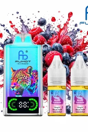 PUFF FUMOT LEOPARD MYRTILLE FRAMBOISE 20MG 40000 PUFFS Acheter Direct