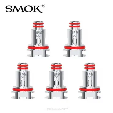Pack 5 résistances RPM DC MTL 0,8 ohm Smok Prix Choc