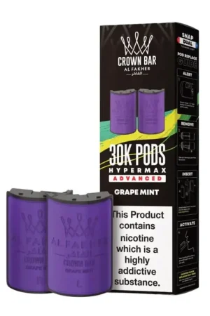 Top Vente Cartouches HyperMax Advanced 30K Grape Mint 10 ml - Al Fakher