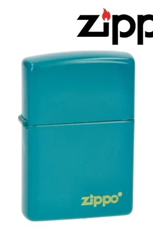 Marque ZIPPO FLAT TURQUOISE WITH LOGO