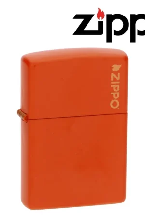 ZIPPO ORANGE MATTE LOGO Satisfait Ou Remboursé