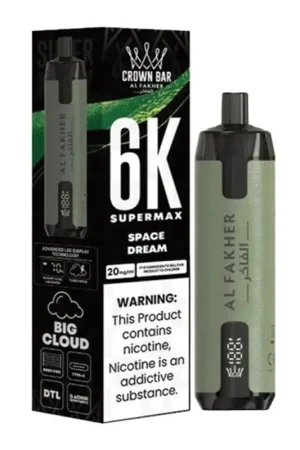 Puff Crown Bar SuperMax 6K Space Dream - Al Fakher Seulement Aujourd’hui