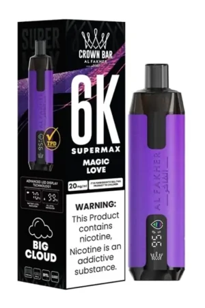 Puff Crown Bar SuperMax 6K Magic Love - Al Fakher Offre Limitée